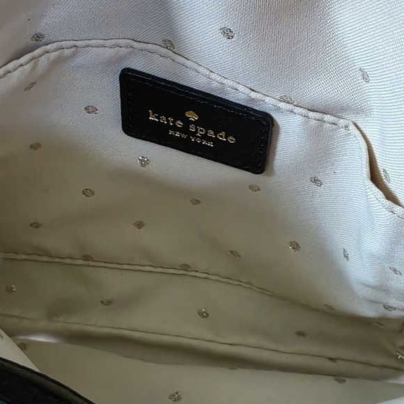 Kate Spade Gold Coast Quilted Leather Purse – Turn Lock Chain Bag, Black - Picture 8 of 16